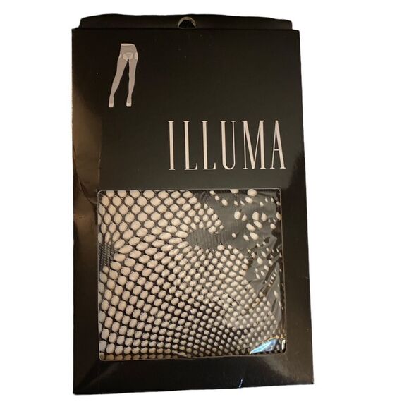 Illuma Garter Fishnet Tights - Picture 1 of 2